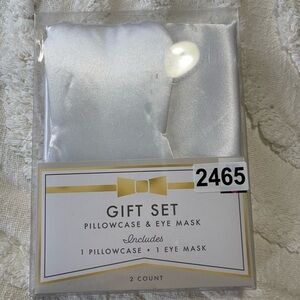 Luxury White Pillowcase and Eye Mask Gift Set